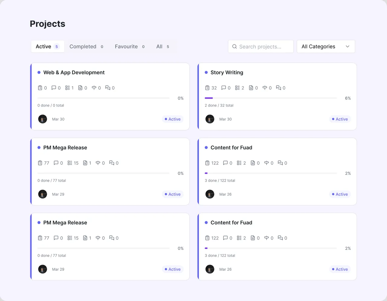Project Board view