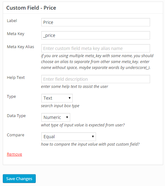 Advanced Search Widget — Advanced search widget custom field