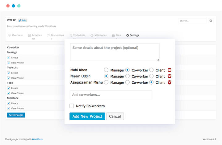 Customized user roles & privacy