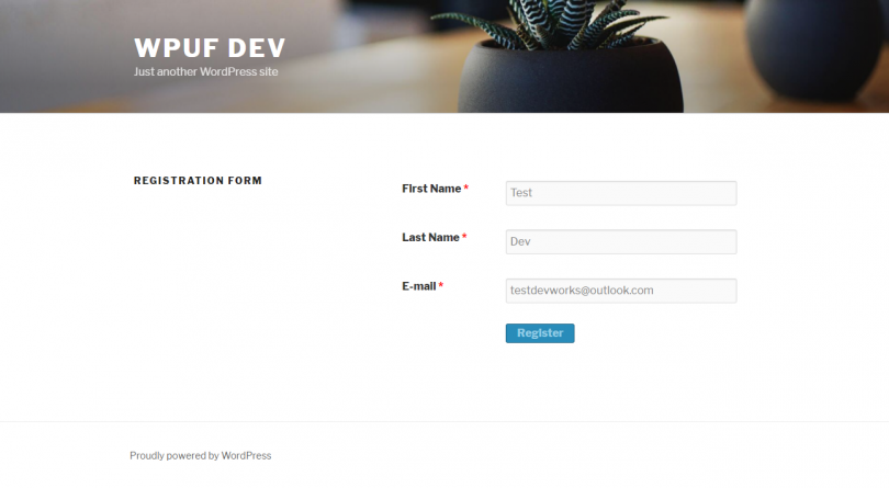 wpuf form