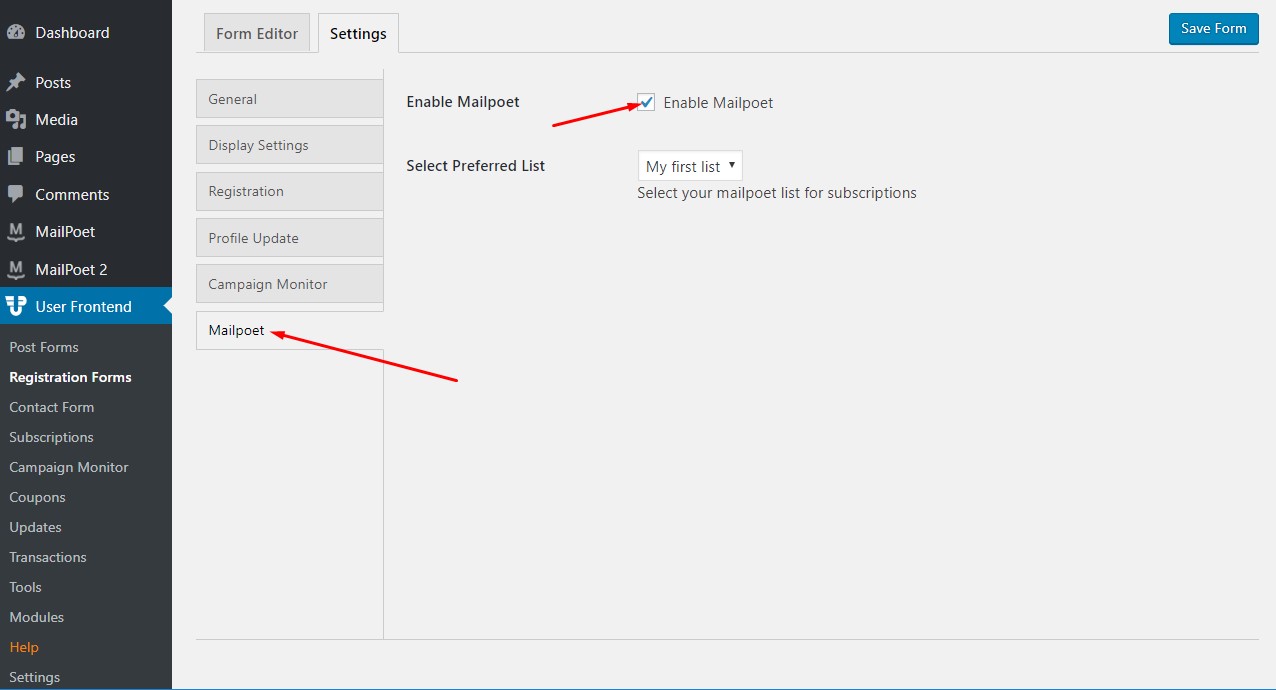 MailPoet-Enabling