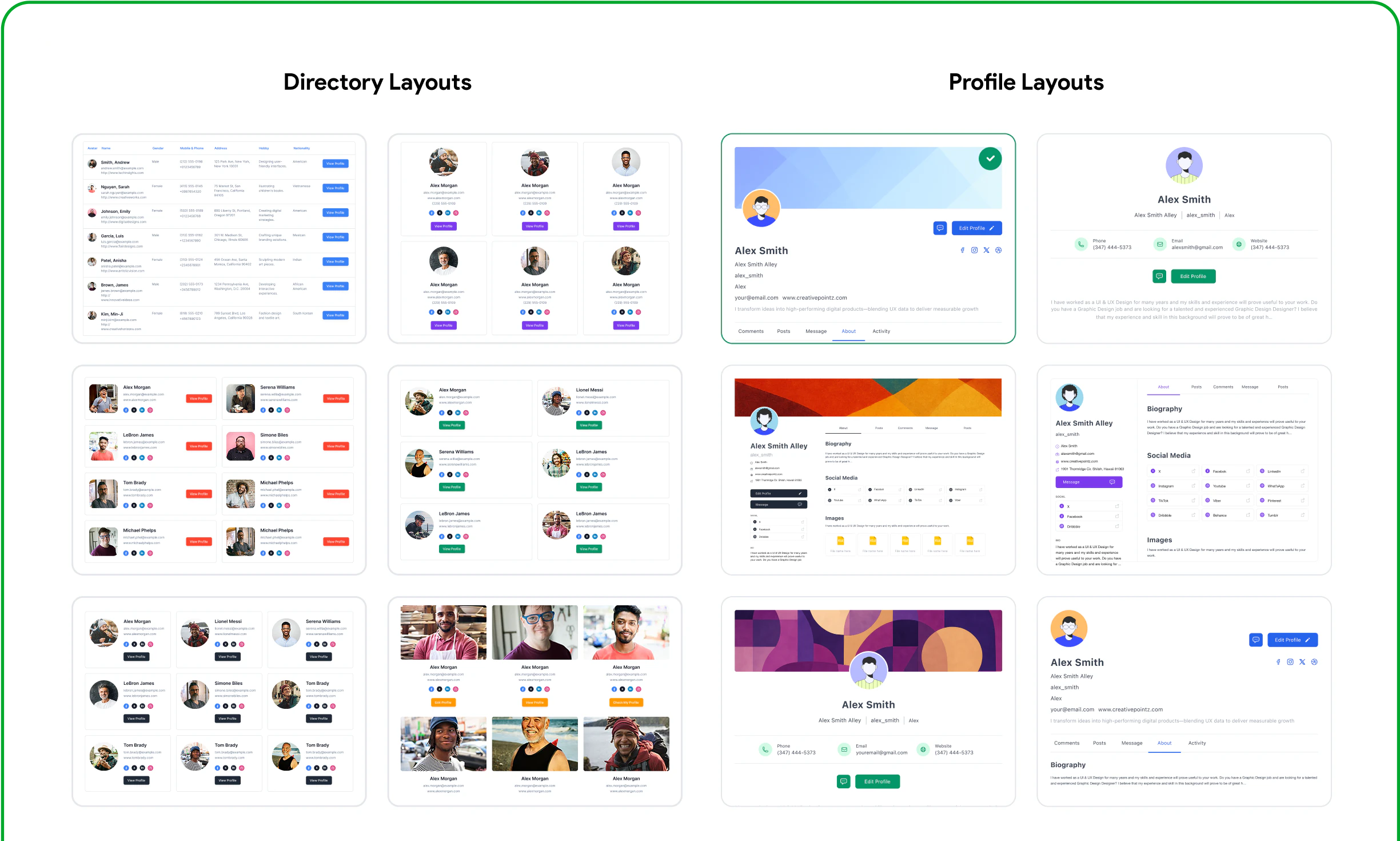A user directory built with WP User Frontend